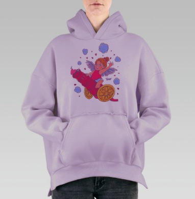 Тяжелая артиллерия, Hoodie Oversize Fiolet, утепленная