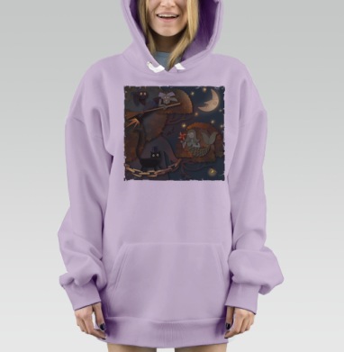 У лукоморья, Hoodie Mjhigh Dig Mel, Fiolet, утепленная