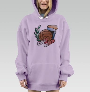 Удачи на футболе, Hoodie Mjhigh Dig Mel, Fiolet, утепленная