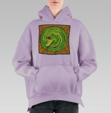 Удав, Hoodie Oversize Fiolet, утепленная