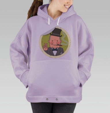 Уинстон Черчилль, Hoodie Oversize Fiolet