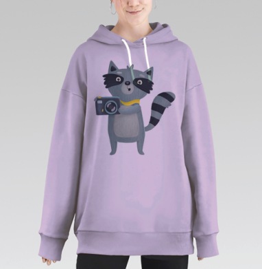 Улыбочку, Hoodie Long Oversize Fiolet