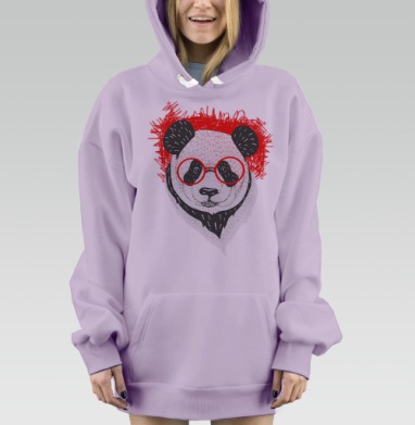 Умный панда, Hoodie Mjhigh Dig Mel, Fiolet, утепленная
