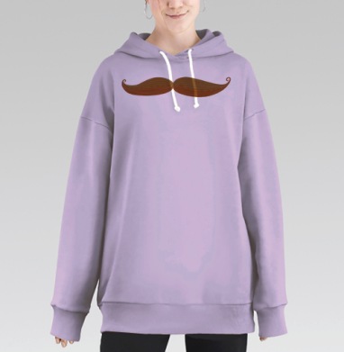 Усы (Живая Азбука), Hoodie Long Oversize Fiolet
