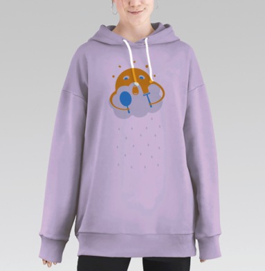 Утренний свет, Hoodie Long Oversize Fiolet