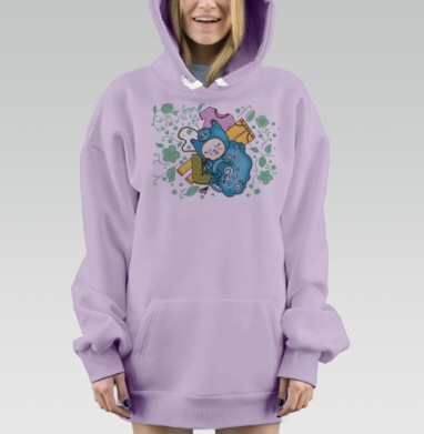 Валяшки, Hoodie Mjhigh Dig Mel, Fiolet, утепленная