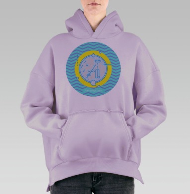 VARENYE T-SHIRT LETTER A / ФУТБОЛКА ВАРЕНЬЕ С БУКВОЙ А, Hoodie Oversize Fiolet, утепленная