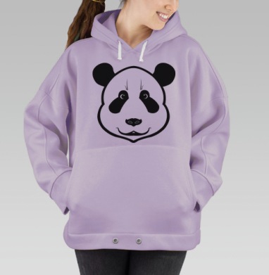 Веселая панда, Hoodie Oversize Fiolet