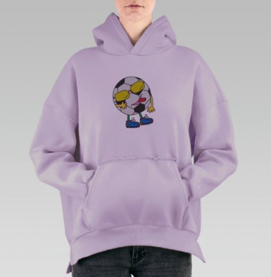 Веселый мяч, Hoodie Oversize Fiolet, утепленная