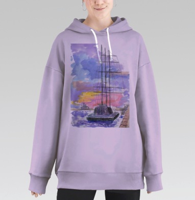 Весна на Неве, Hoodie Long Oversize Fiolet