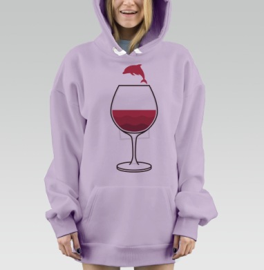 Винный дельфин, Hoodie Mjhigh Dig Mel, Fiolet, утепленная