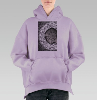 Включи себя, Hoodie Oversize Fiolet, утепленная