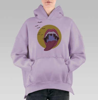 Внутренний мир, Hoodie Oversize Fiolet, утепленная