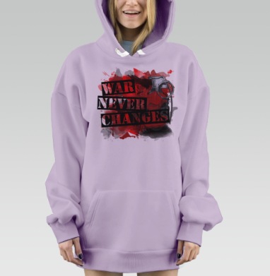 Война никогда не меняется, Hoodie Mjhigh Dig Mel, Fiolet, утепленная