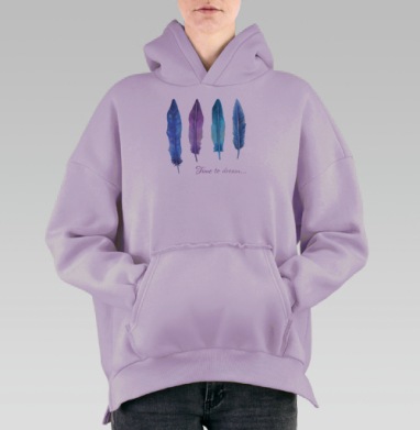 Время мечтать, Hoodie Oversize Fiolet, утепленная