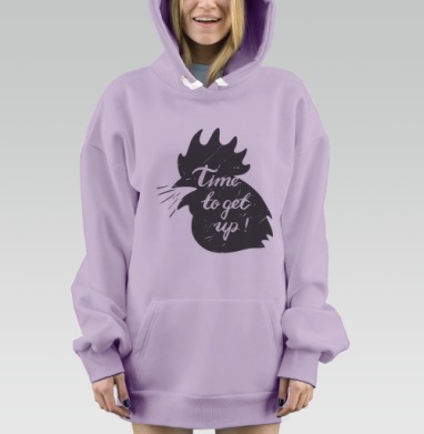 Время вставать, Hoodie Mjhigh Dig Mel, Fiolet, утепленная