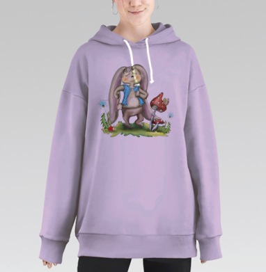 Всегда с позитивом!, Hoodie Long Oversize Fiolet