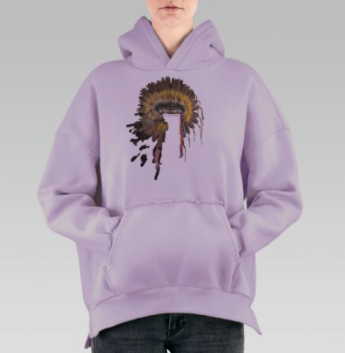 Всего лишь дым, Hoodie Oversize Fiolet, утепленная