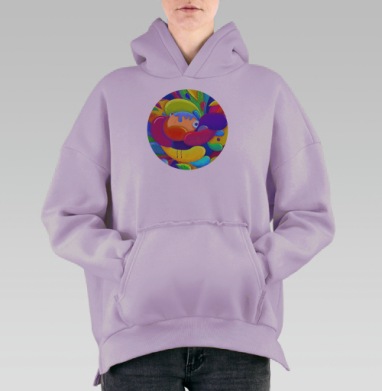 Всплески весны, Hoodie Oversize Fiolet, утепленная