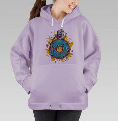 Взрывной пончик, Hoodie Oversize Fiolet