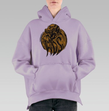 ХэдОффДаркСайд, Hoodie Oversize Fiolet, утепленная