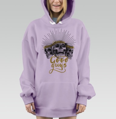 Хорошие ребята, Hoodie Mjhigh Dig Mel, Fiolet, утепленная