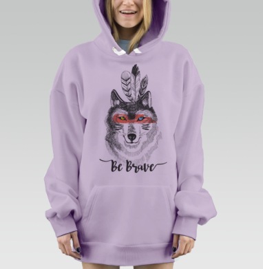 Храбрый пес, Hoodie Mjhigh Dig Mel, Fiolet, утепленная