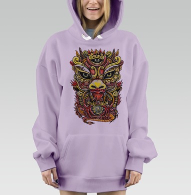 Хранитель-дракон, Hoodie Mjhigh Dig Mel, Fiolet, утепленная
