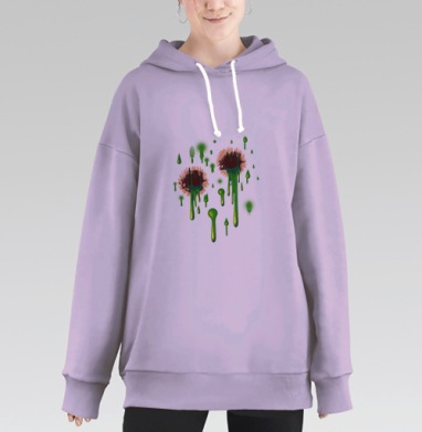 Я зомби, Hoodie Long Oversize Fiolet