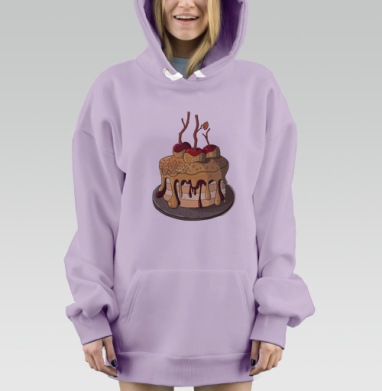 Яблочный пирог, Hoodie Mjhigh Dig Mel, Fiolet, утепленная