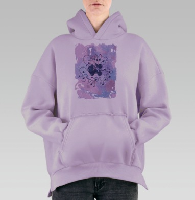 Ягодная симфония, Hoodie Oversize Fiolet, утепленная