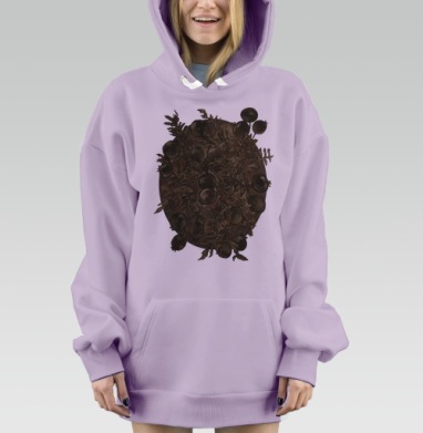Ягоды, Hoodie Mjhigh Dig Mel, Fiolet, утепленная