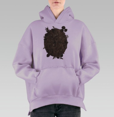 Ягоды, Hoodie Oversize Fiolet, утепленная