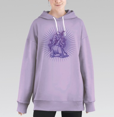 Яростный Ганеша, Hoodie Long Oversize Fiolet
