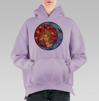 Затмение, Hoodie Oversize Fiolet, утепленная