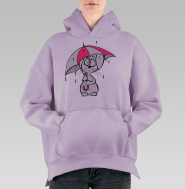 Зайка- зайнька, Hoodie Oversize Fiolet, утепленная