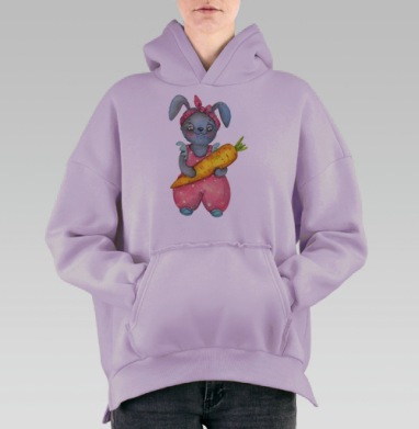 Зайка Эви, Hoodie Oversize Fiolet, утепленная