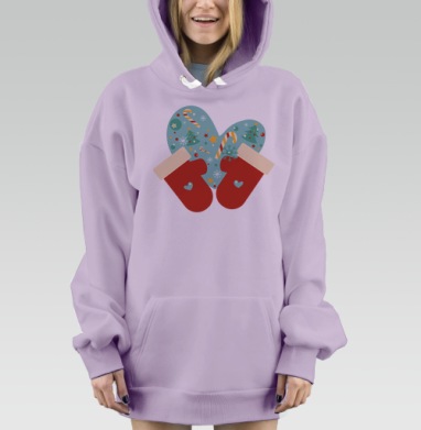 Зимнее сердце, Hoodie Mjhigh Dig Mel, Fiolet, утепленная