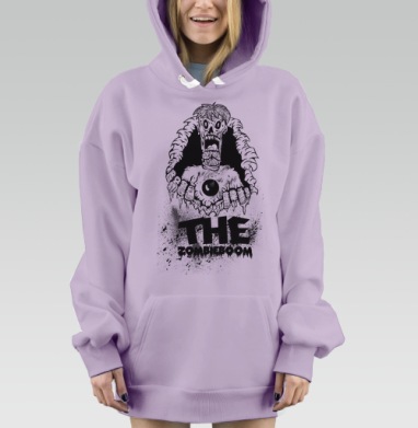 Зомби из темноты THE ZOMBIEBOOM, Hoodie Mjhigh Dig Mel, Fiolet, утепленная