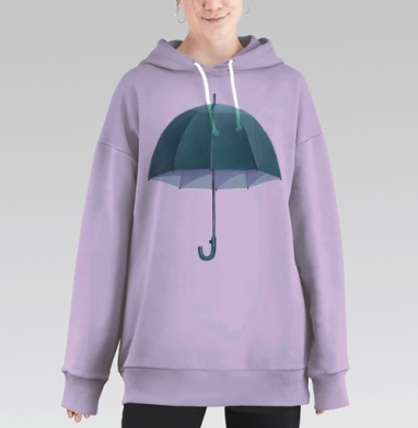 Зонтик (Живая Азбука), Hoodie Long Oversize Fiolet