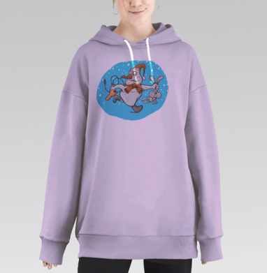 ...И ВЫСУШУ!, Hoodie Long Oversize Fiolet
