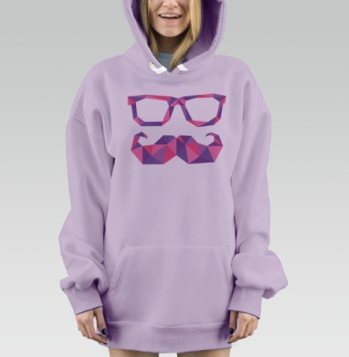 100% ХИПСТЕР, Hoodie Mjhigh Dig Mel, Fiolet, утепленная
