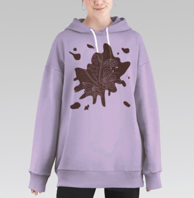Абстракция, Hoodie Long Oversize Fiolet