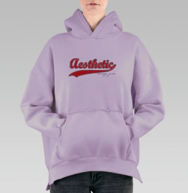 Aesthetic / Эстетика, Hoodie Oversize Fiolet, утепленная