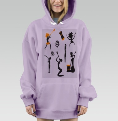 Африка, Hoodie Mjhigh Dig Mel, Fiolet, утепленная