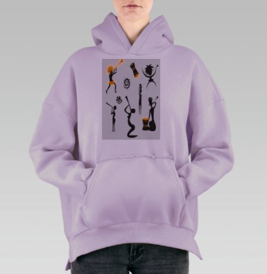 Африка, Hoodie Oversize Fiolet, утепленная