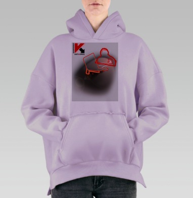 Антивирус Kaspersky с защитой от киберугроз, Hoodie Oversize Fiolet, утепленная