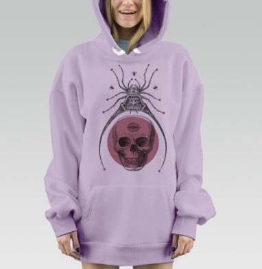 арахнид, Hoodie Mjhigh Dig Mel, Fiolet, утепленная