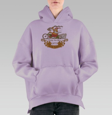 BAD SANTA / Плохой Санта, Hoodie Oversize Fiolet, утепленная