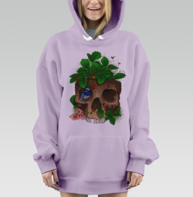 Berry season / Ягодный сезон, Hoodie Mjhigh Dig Mel, Fiolet, утепленная